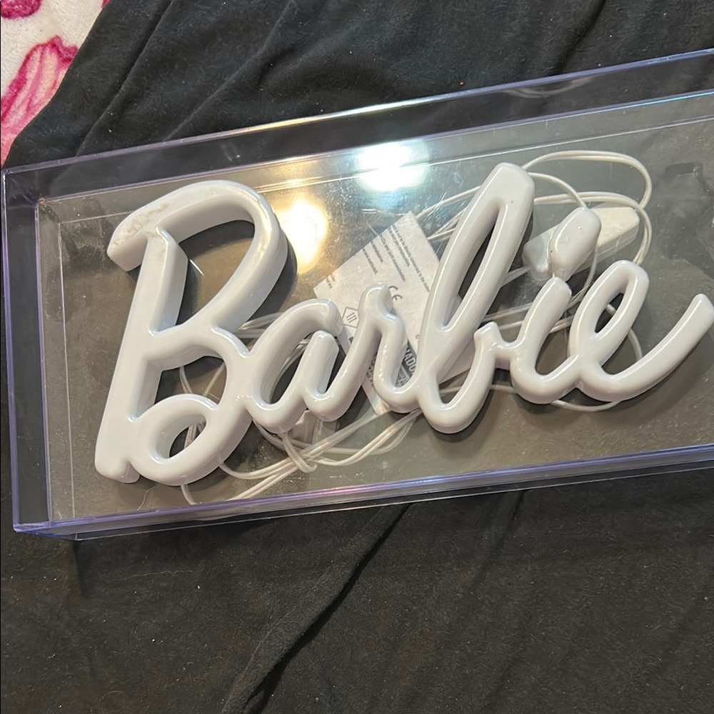 Barbie White Neon Sign